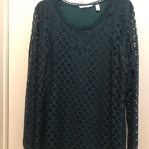 Lace long sleeve top worn once